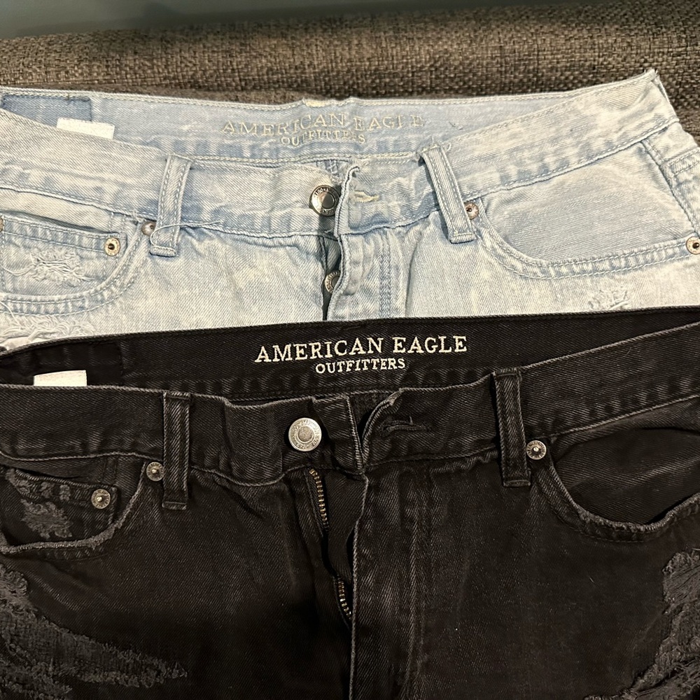2 pair of women size 10 American eagle cutoff shorts
